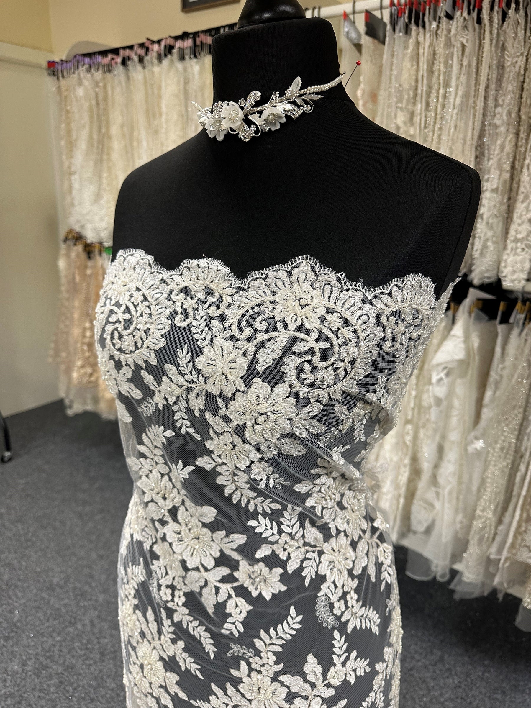 Ivory Beaded Lace - Ella