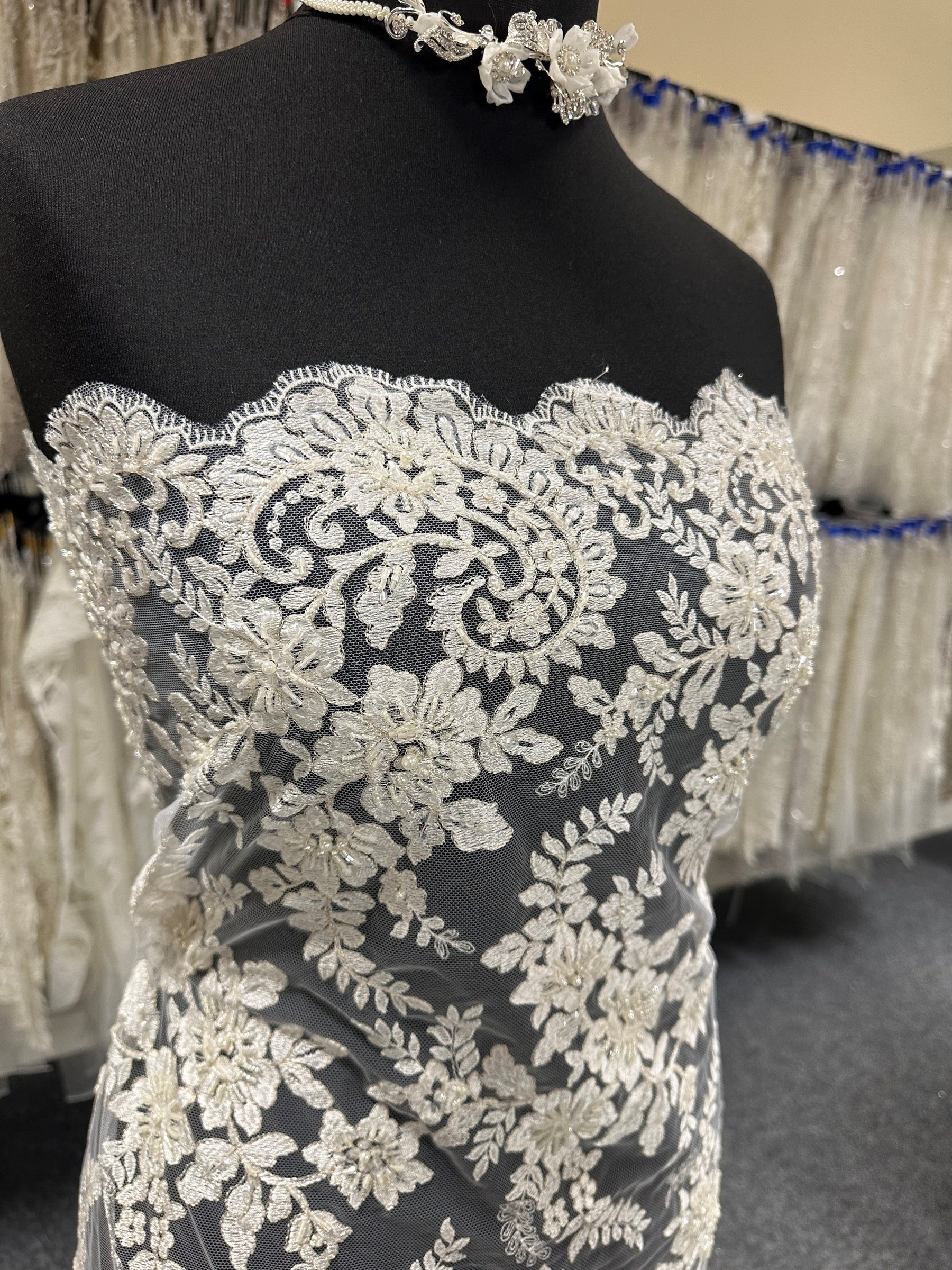 Ivory Beaded Lace - Ella