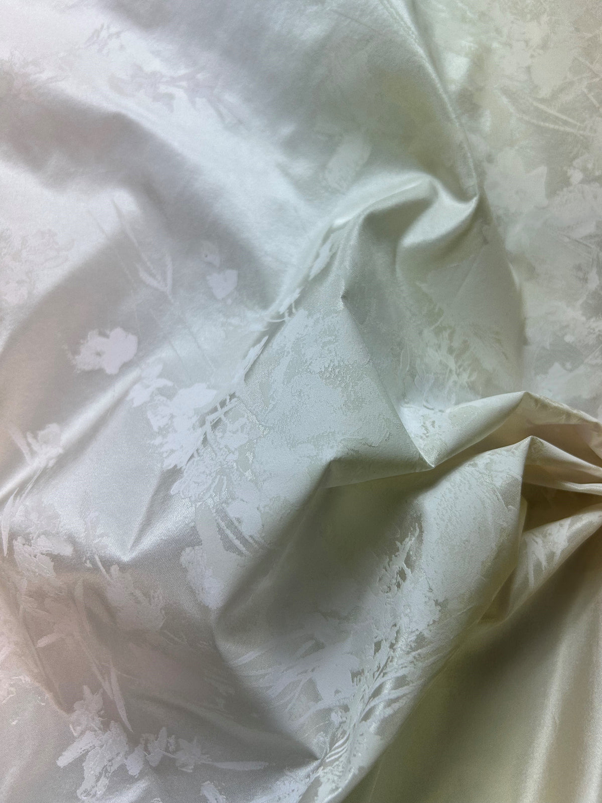 Ivory Printed Silk Taffeta - Jacquetta