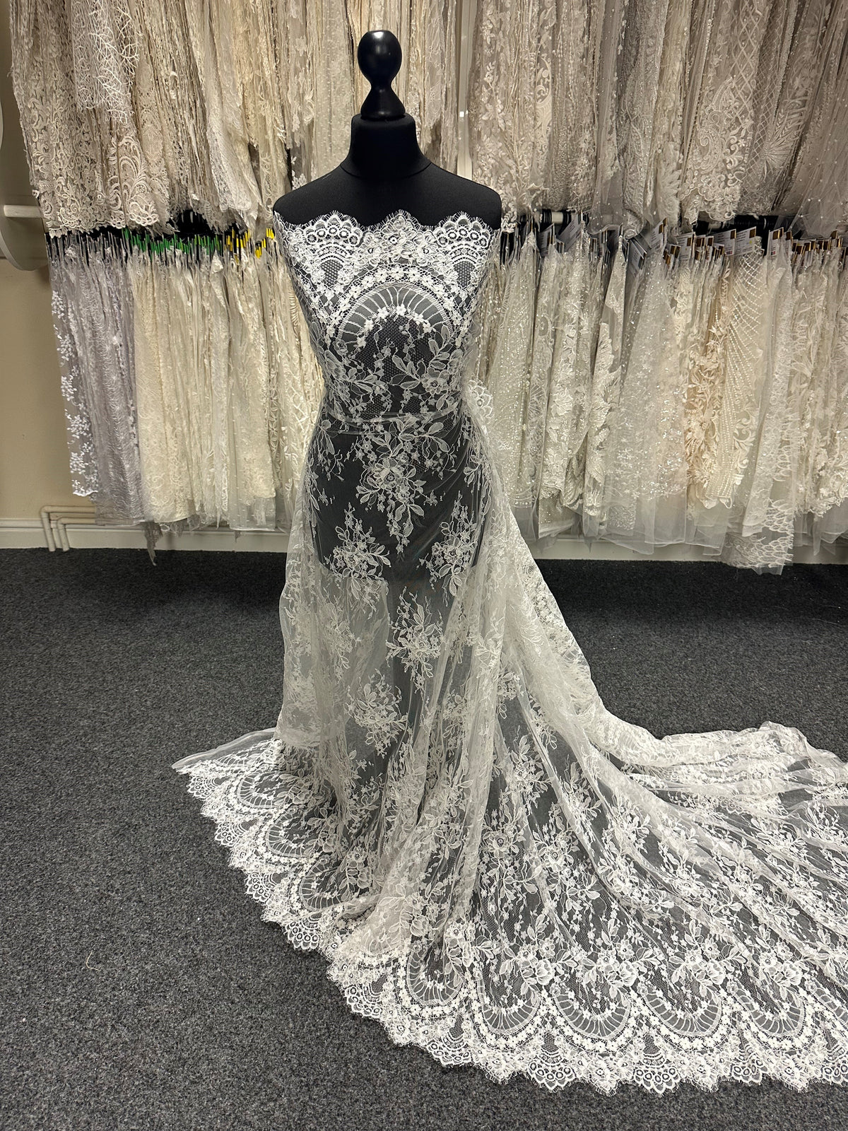 Ivory Corded Raschel Lace - Jara