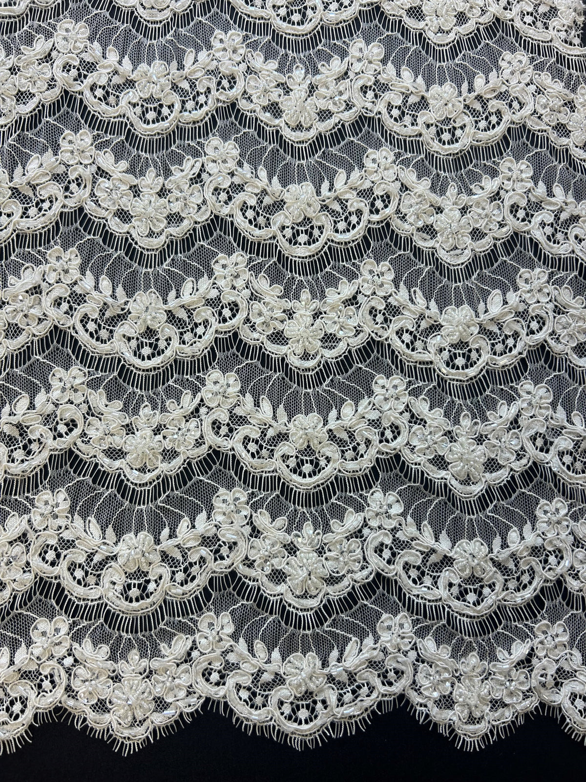 Ivory Beaded Lace - Jennifer