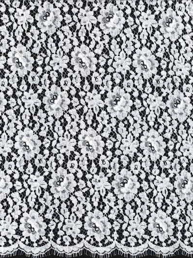 Ivory Corded French Lace - LA4002