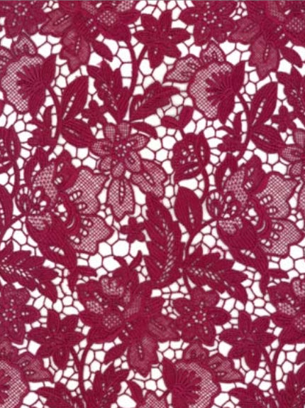 Light Wine Guipure Lace - LB2013