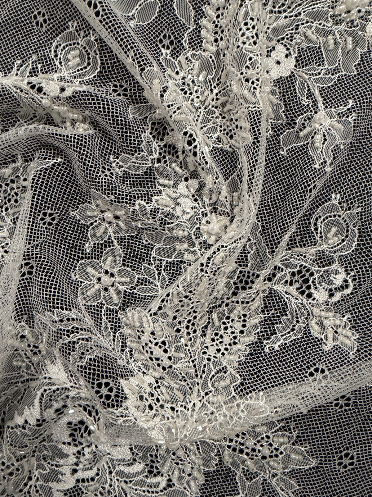 Ivory Raschel Lace - LB5003