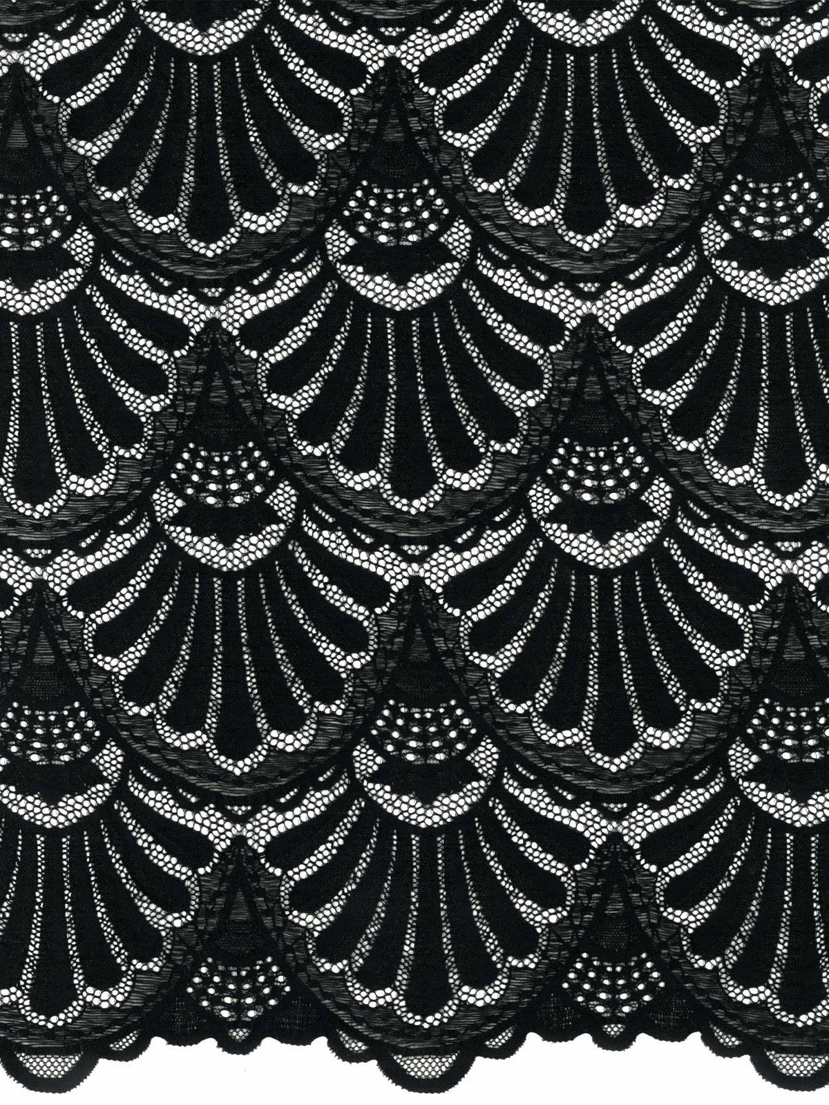 Black Stretch Lace - LB7009