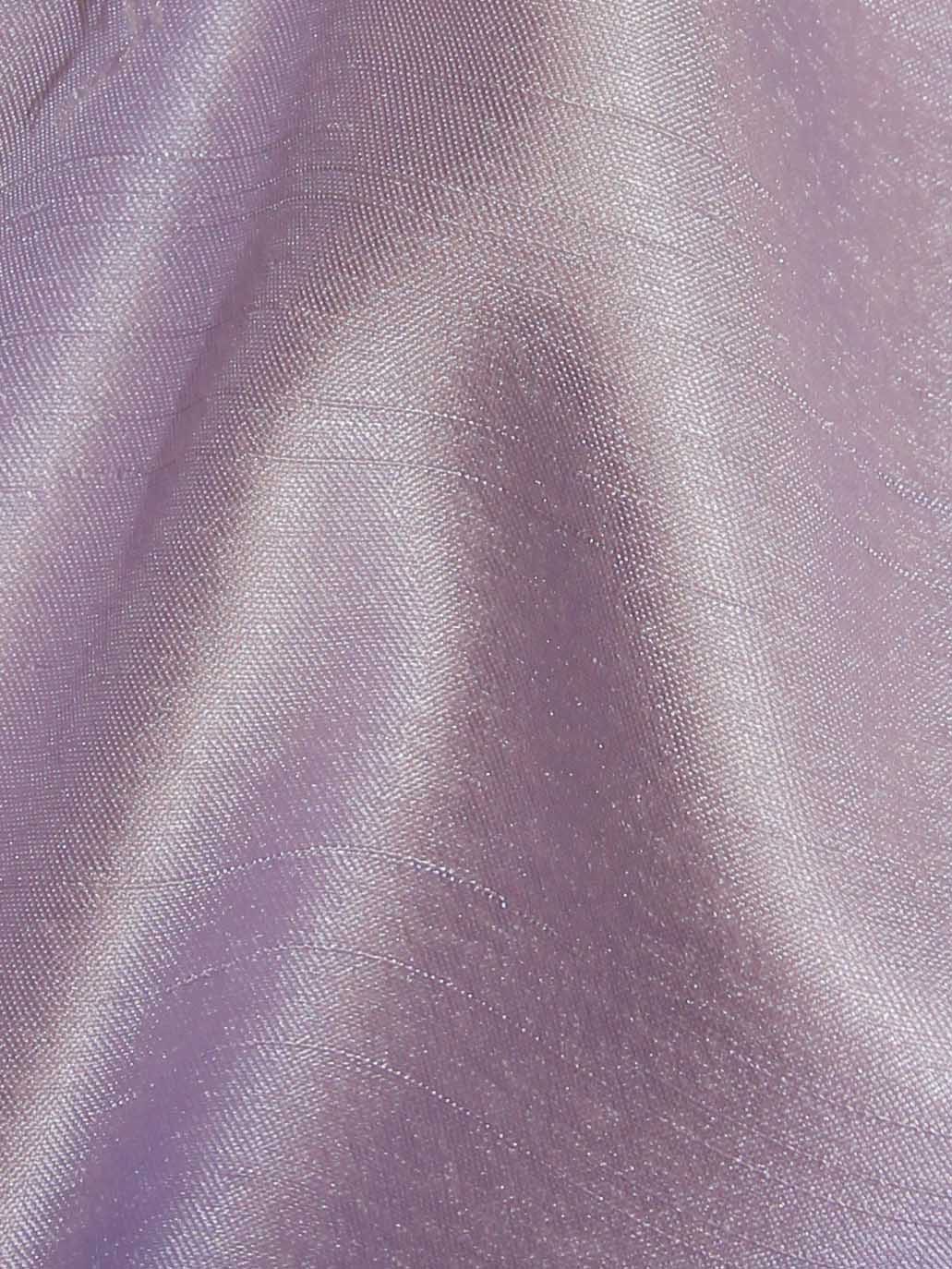 Lilac Polyester Satin Backed Dupion - Clarity