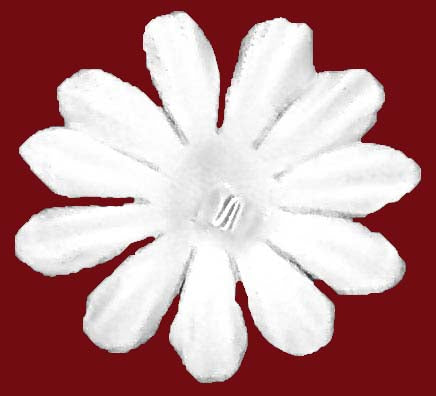 White Satin Flowers - M12 (Bag of 144)