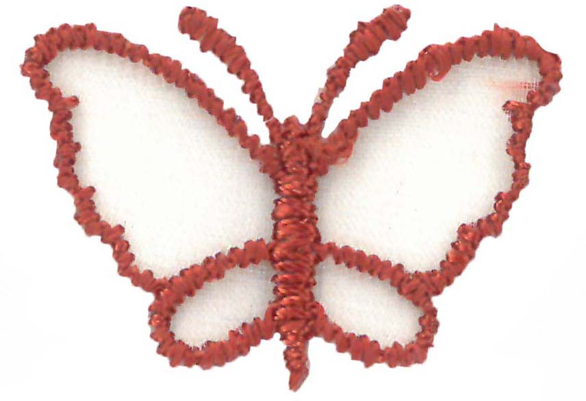 Burnt Orange Butterfly Applique - M1