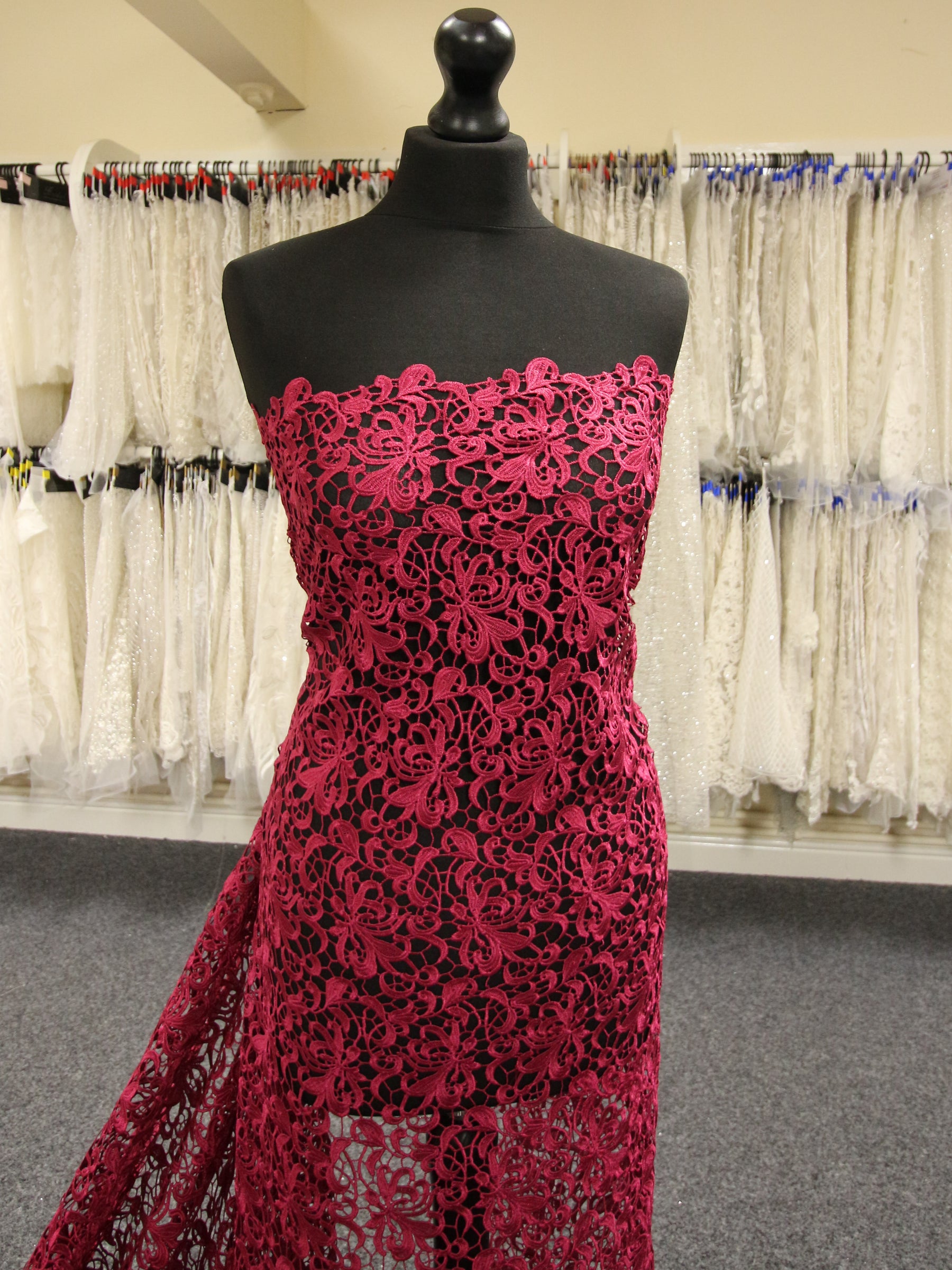 Magenta Guipure Lace - Reese