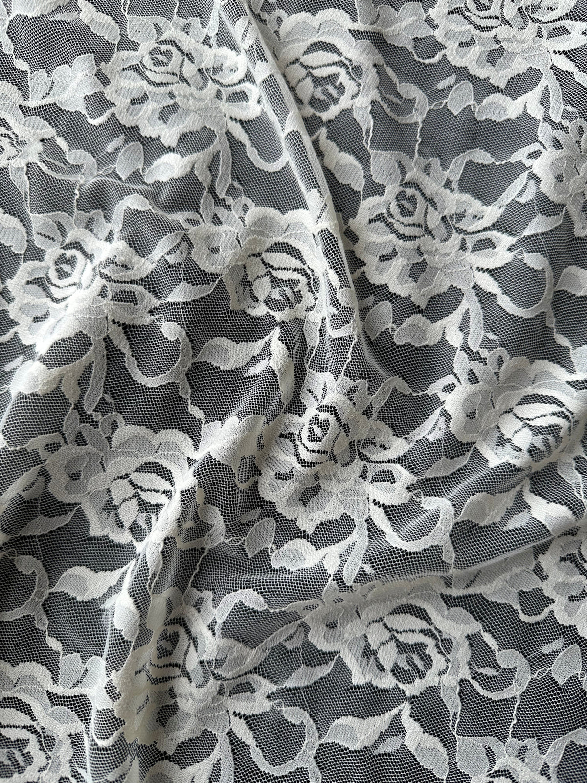 Ivory Raschel Stretch Lace – Matina