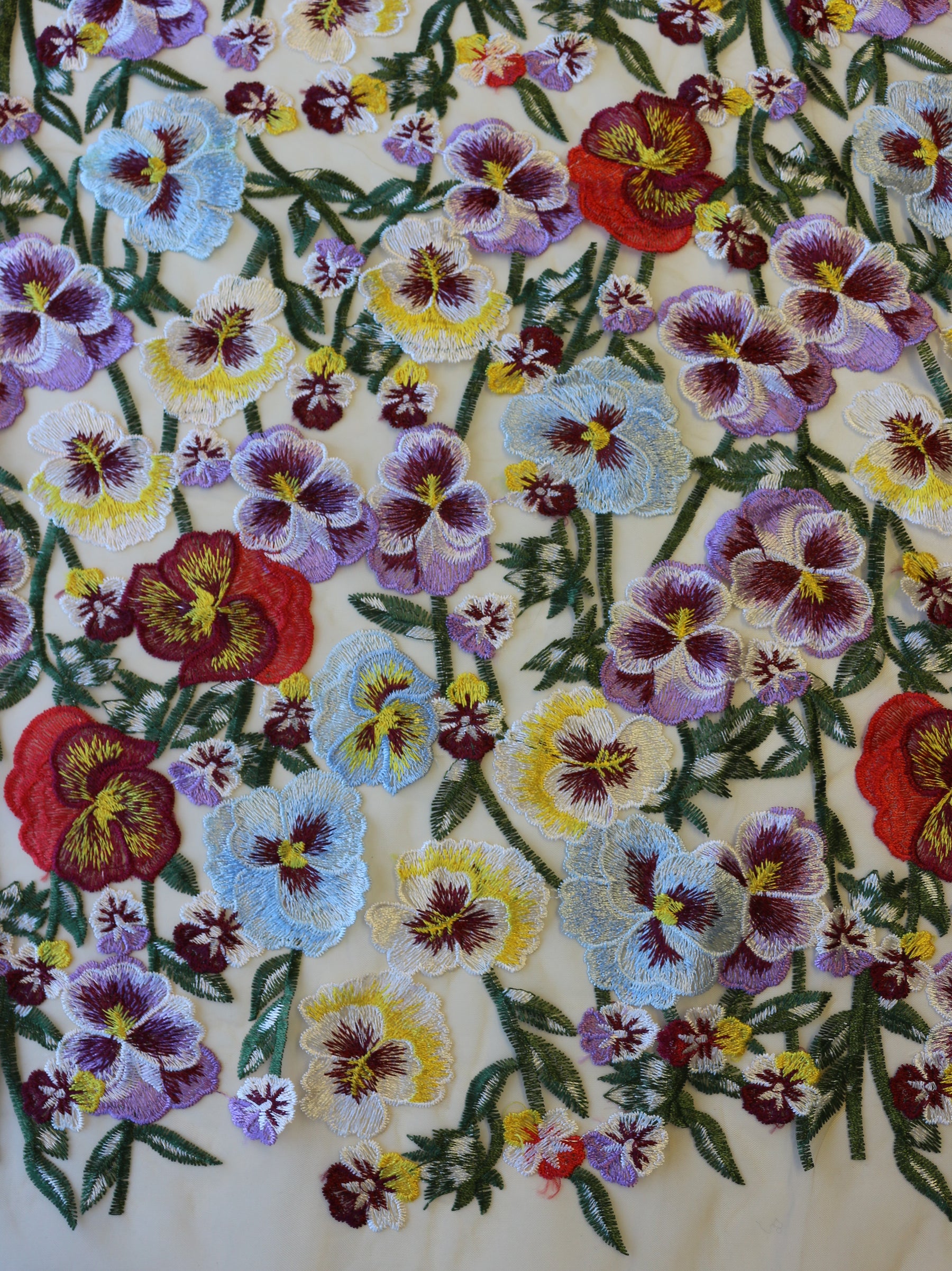 Multi-colored Embroidered Lace - Cody