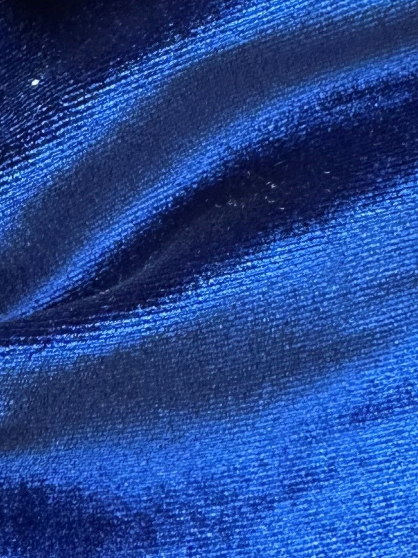 Navy Stretch Silk Velvet - Carlotta (CF)