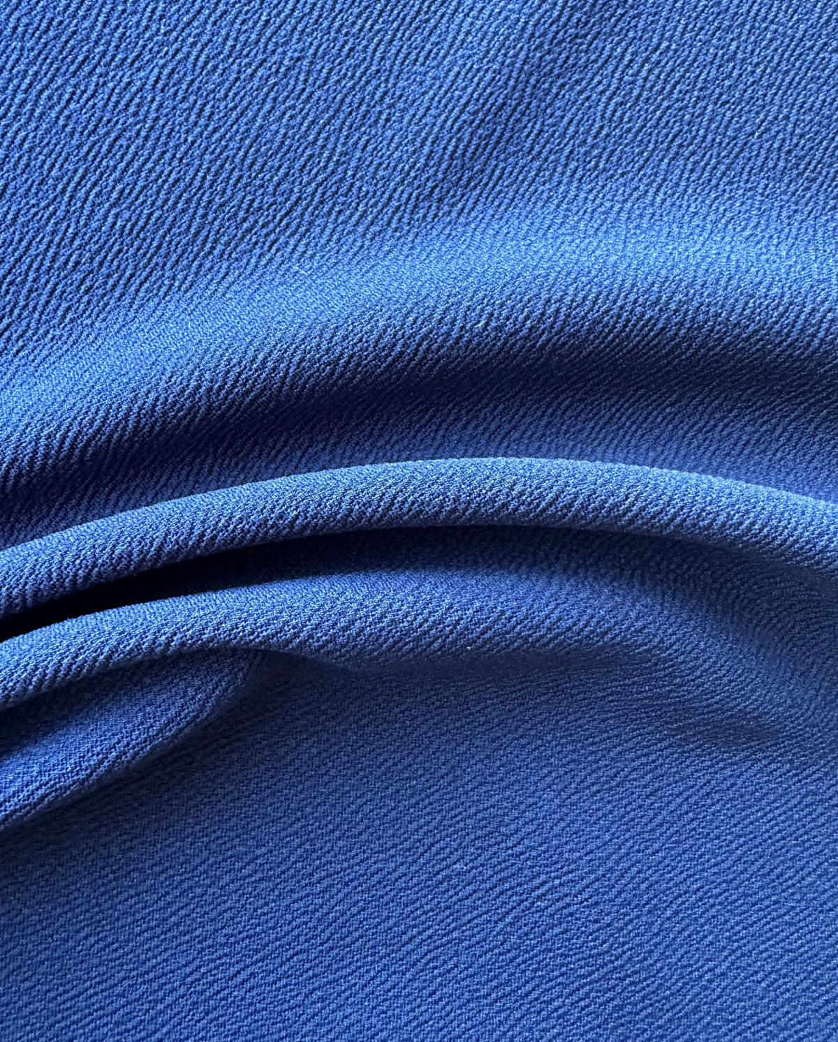 Navy Stretch Polyester Heavy Crepe - Suzette