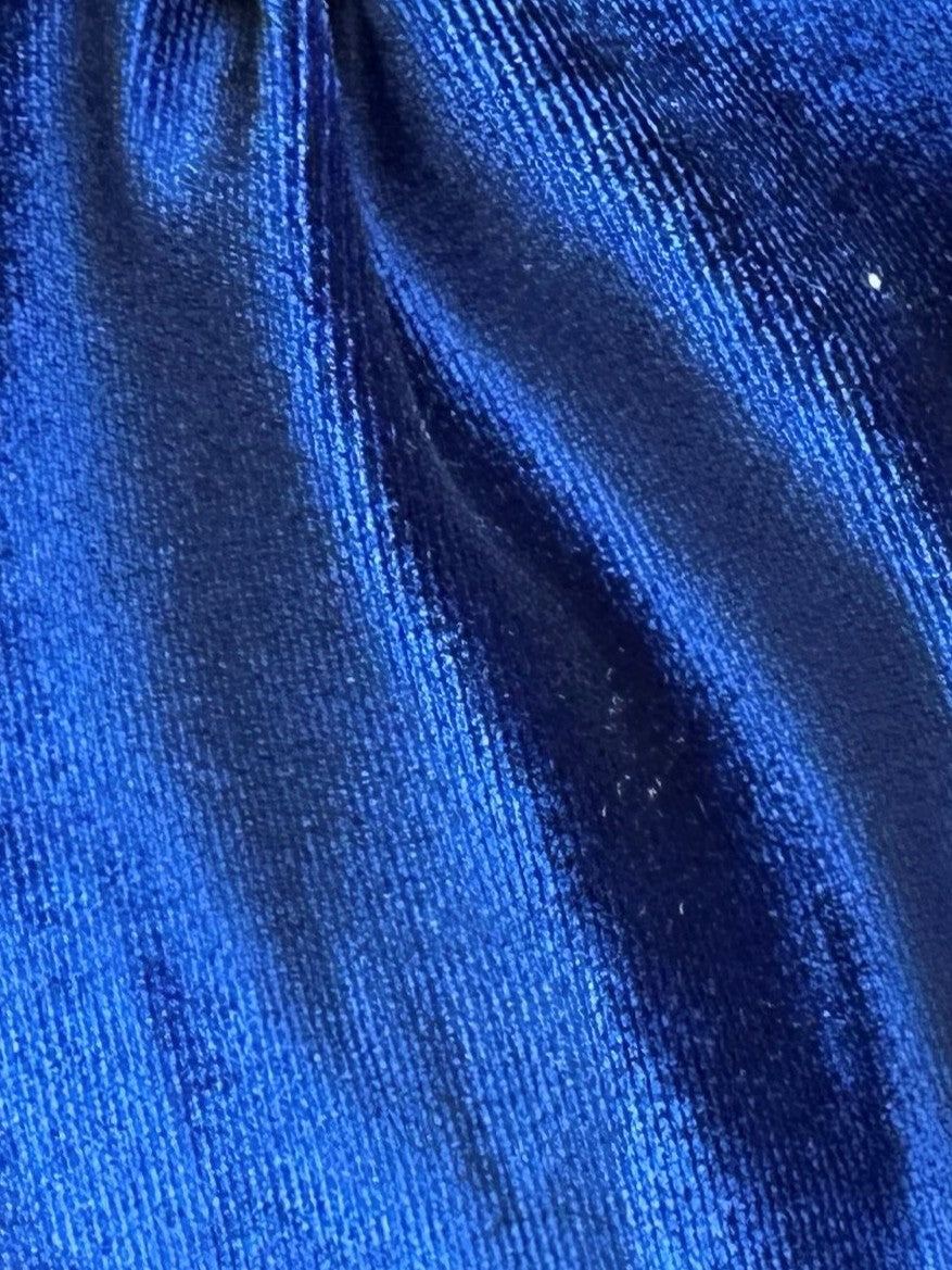 Navy Stretch Silk Velvet - Carlotta (CF)