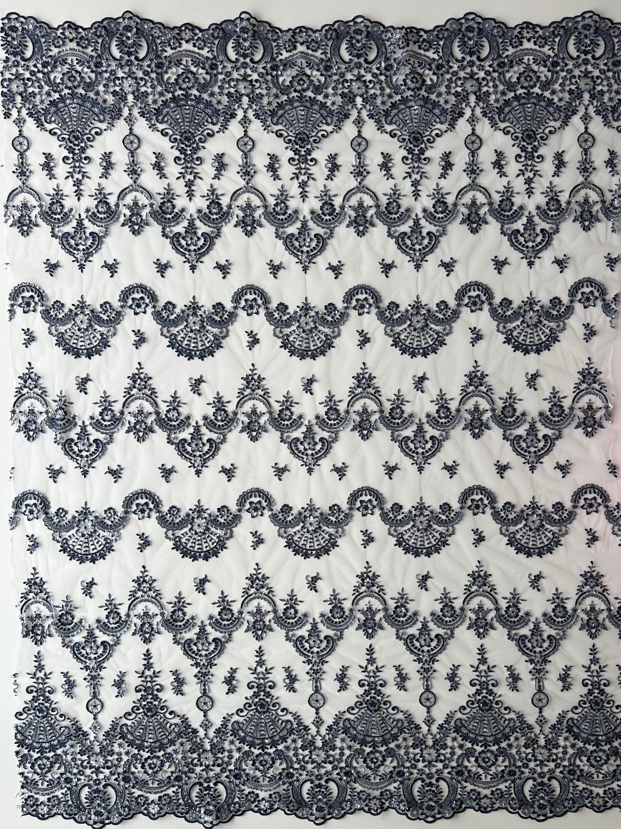 Navy Sequin Lace - Ruby