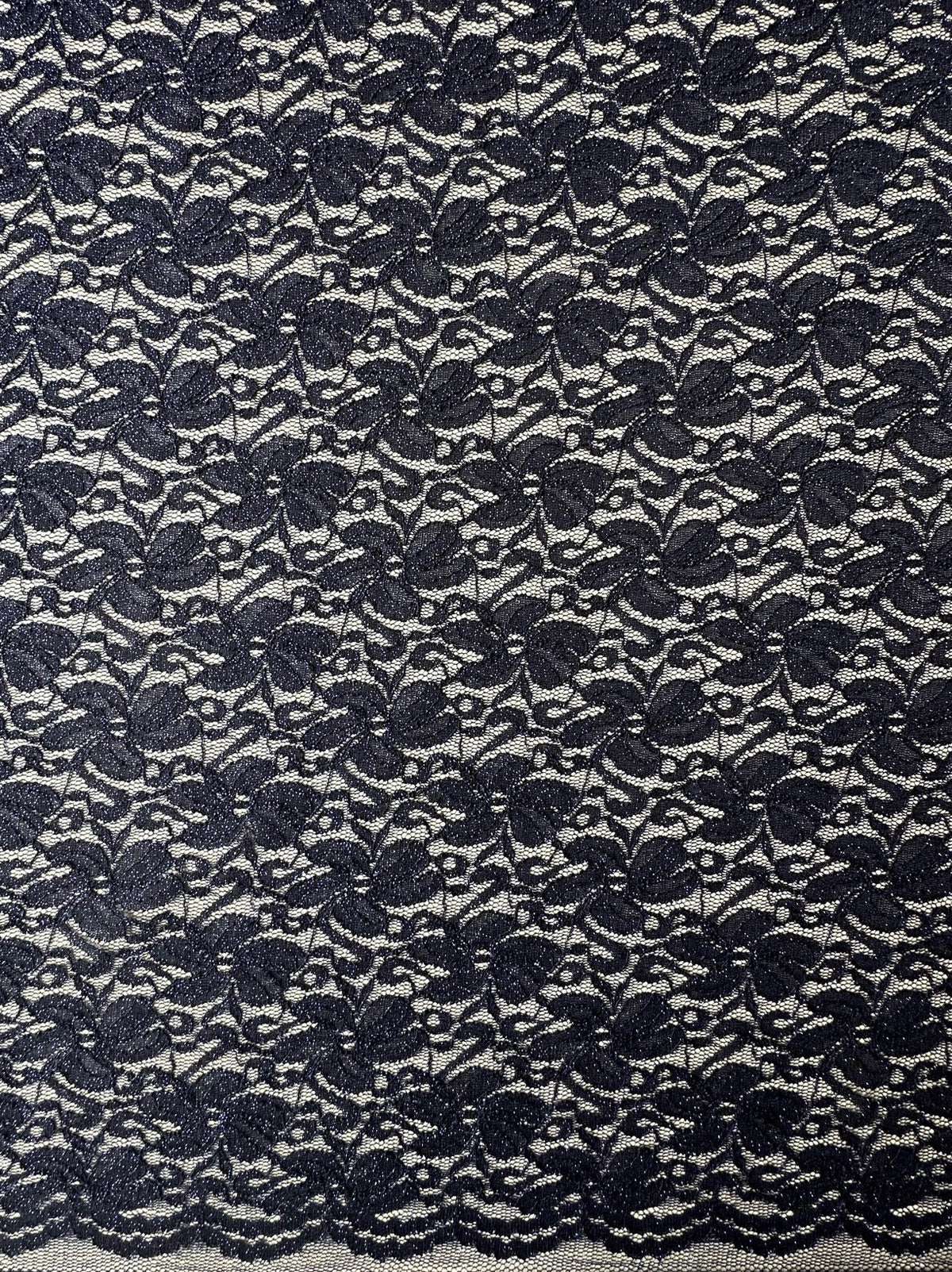 Navy Stretch Glitter Lace - Vindication