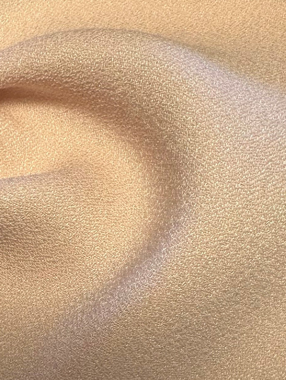 Nude Blush Polyester Satin Backed Crepe - Nostalgic