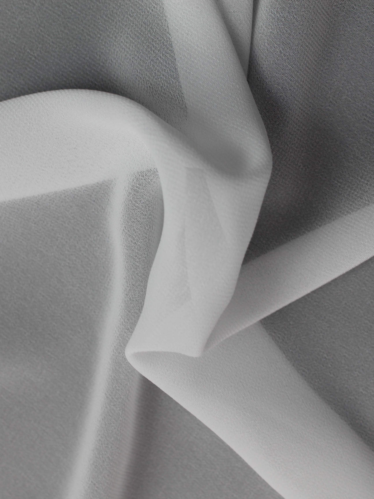 White Polyester Georgette - P48