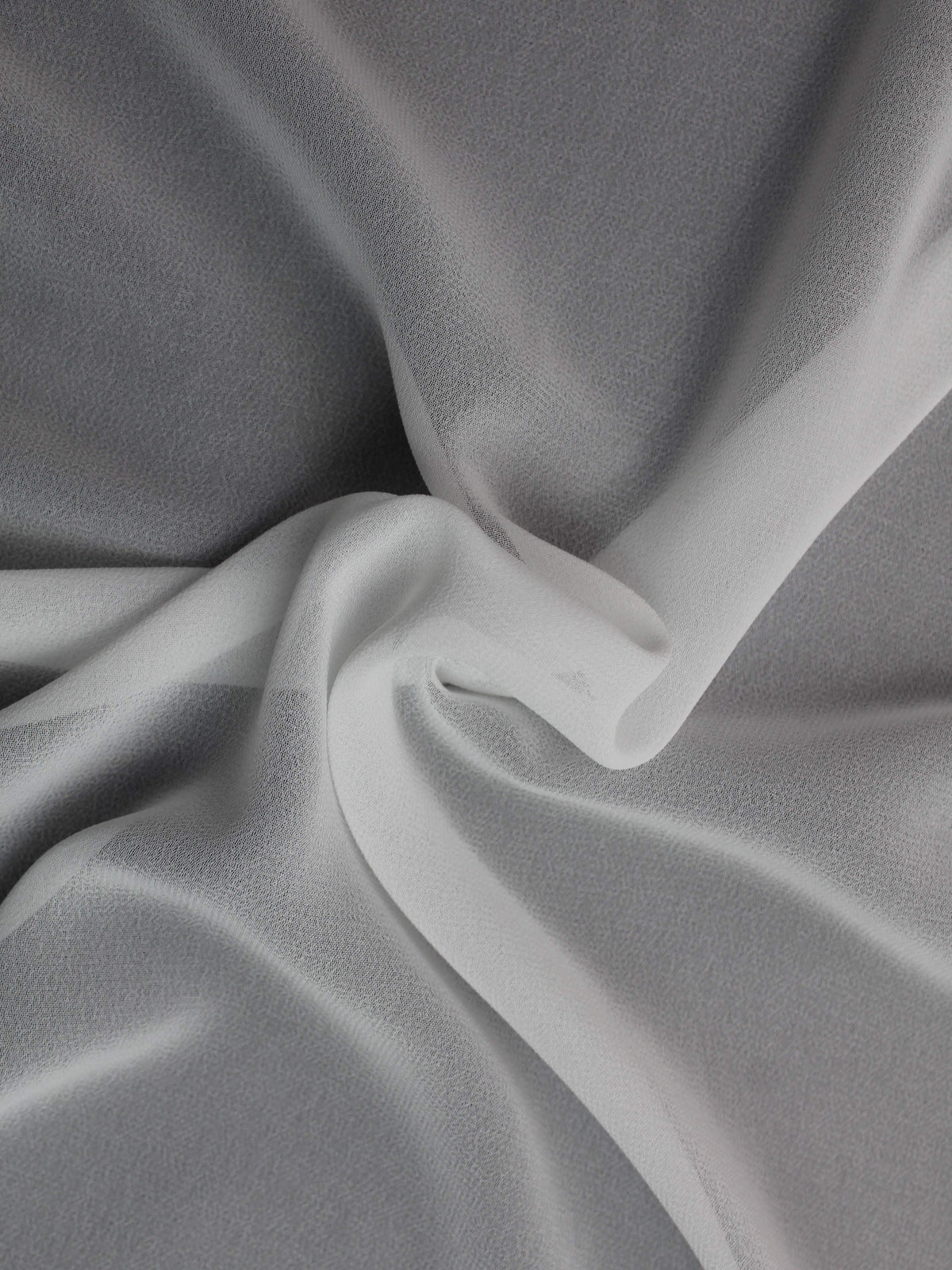 Winter White Polyester Georgette - P48