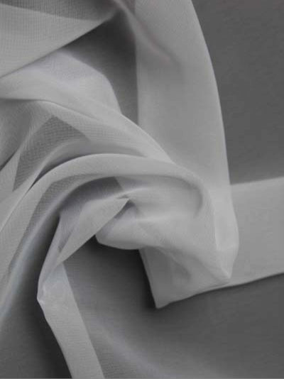 White Poly Chiffon - P58