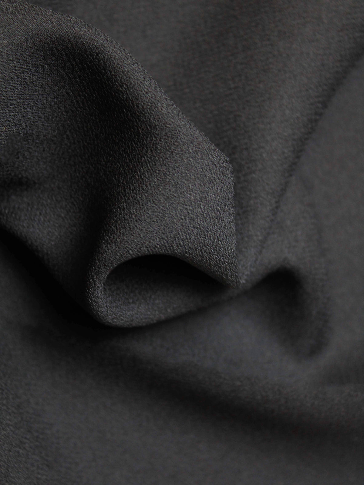 Black M/Wt Poly Crepe - P59