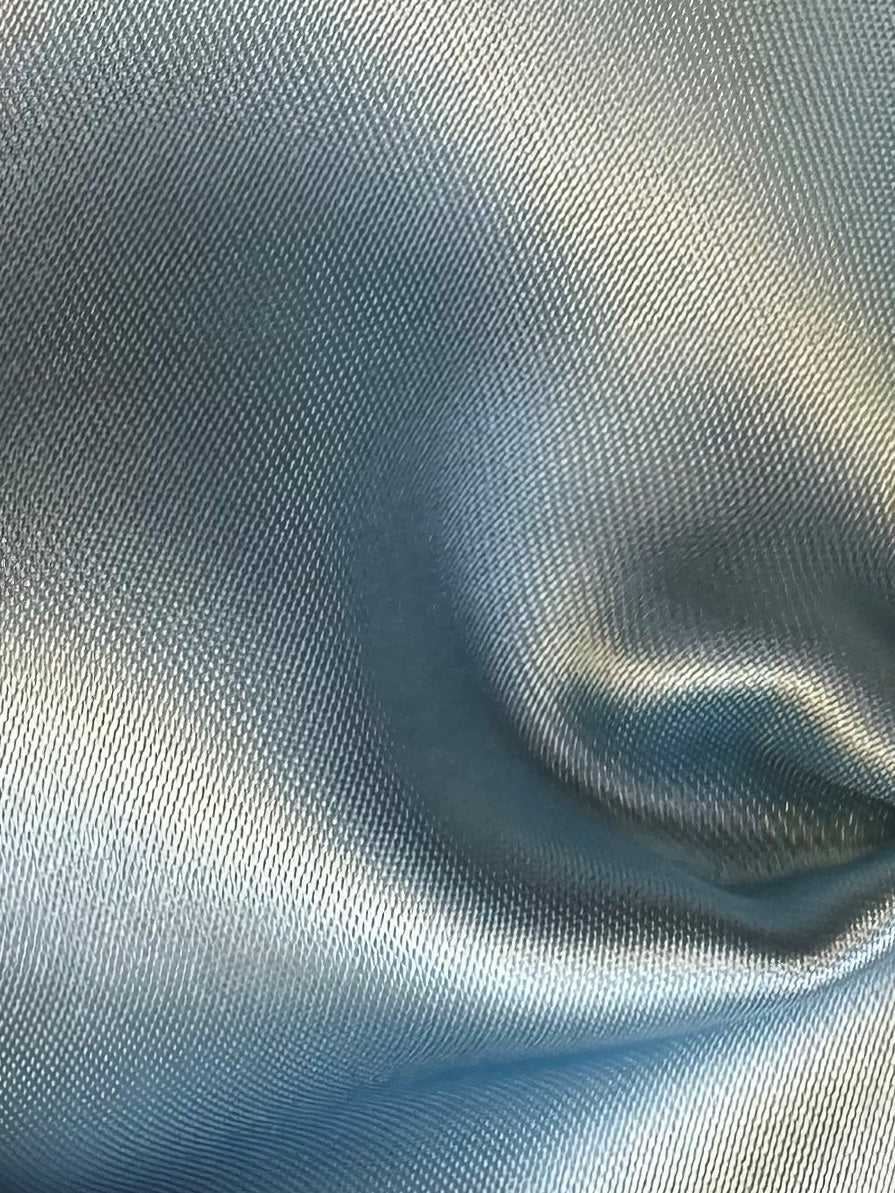 Light Blue Polyester Satin - Flamenco