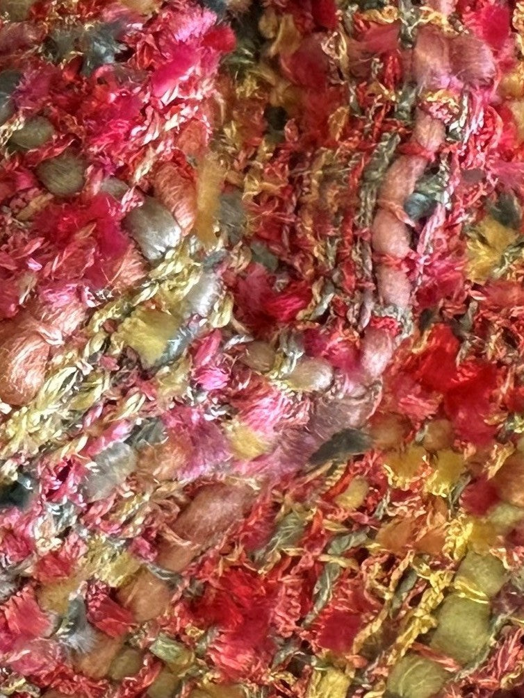 Pink Viscose Textured Fabric - Guru