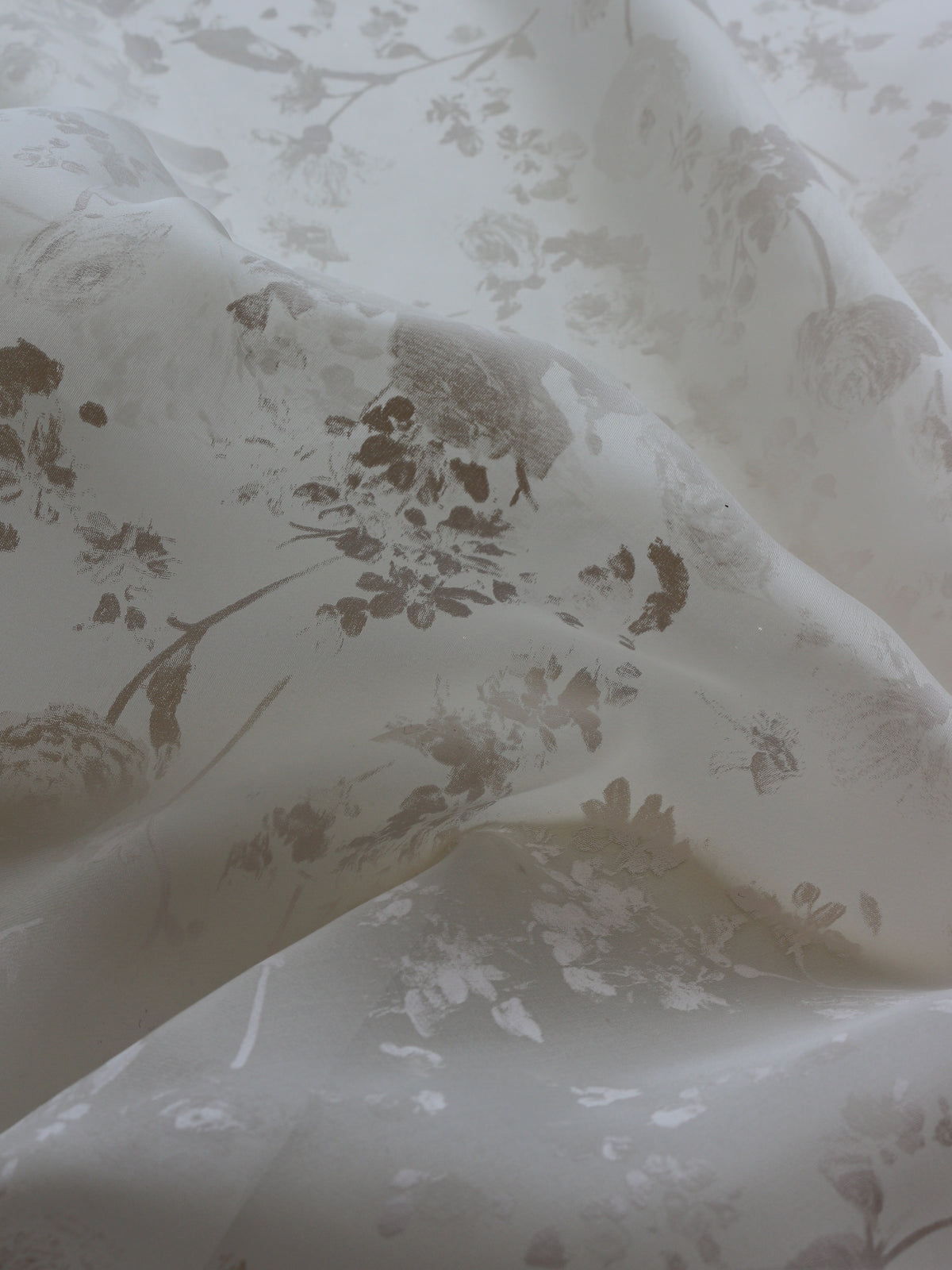 Ivory Printed Silk  - Leonardo