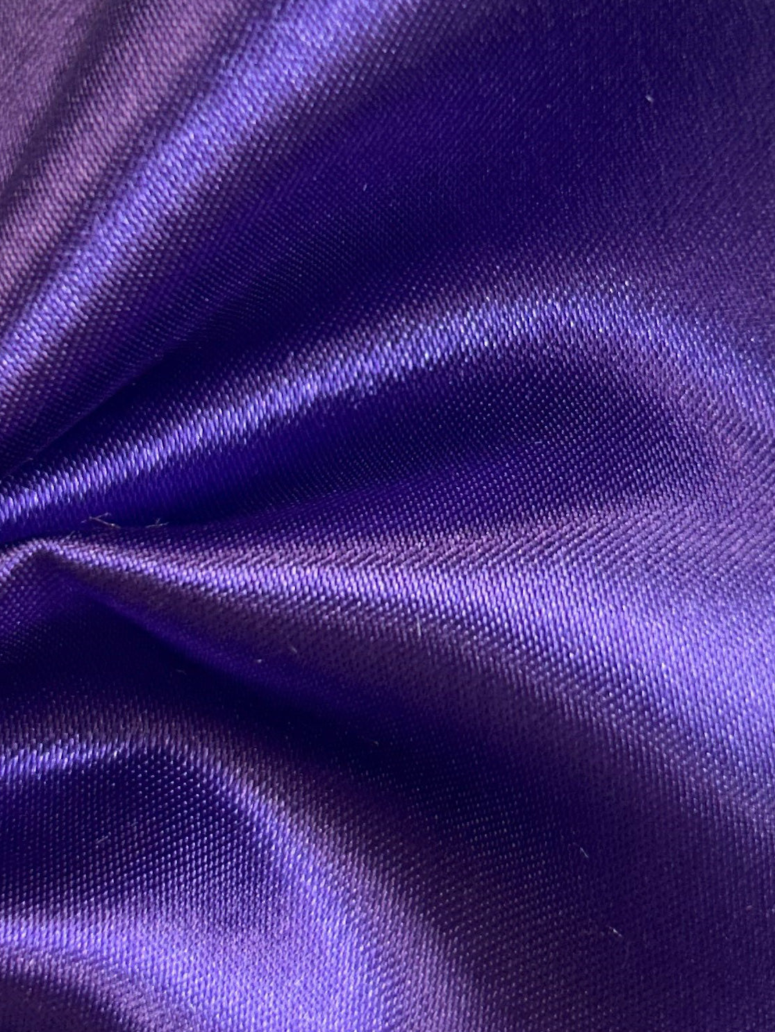 Purple Polyester Satin - Ascot