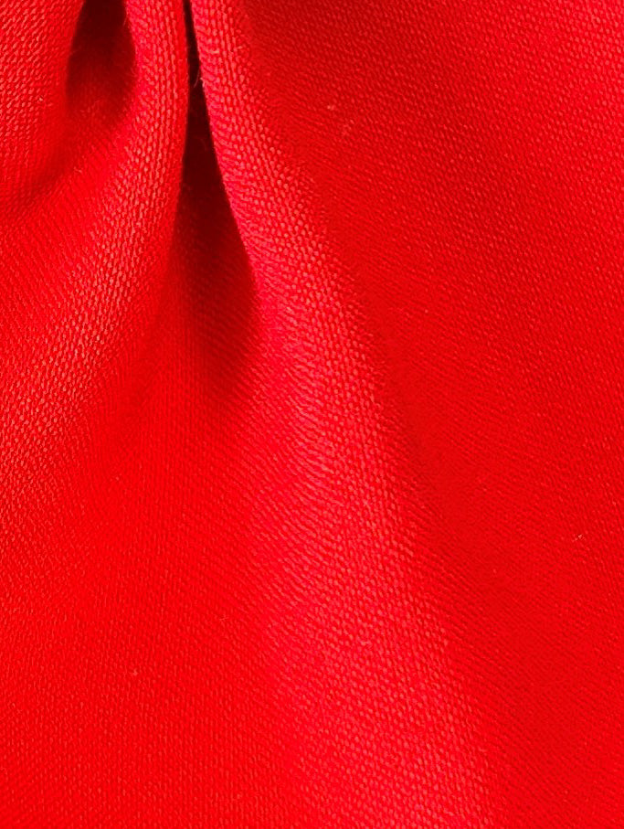 Red Silk/Cotton Satin - Drama