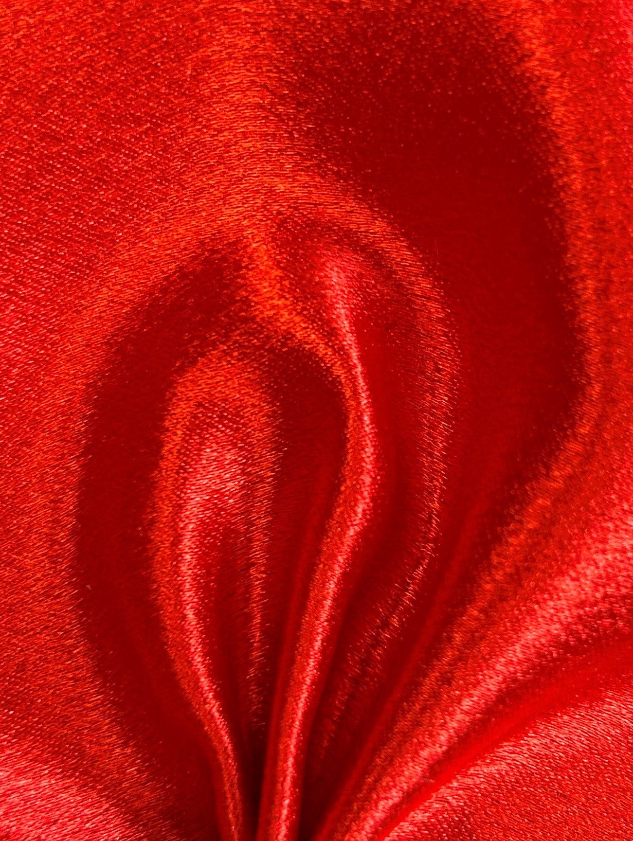 Red Polyester Crepe Back Satin