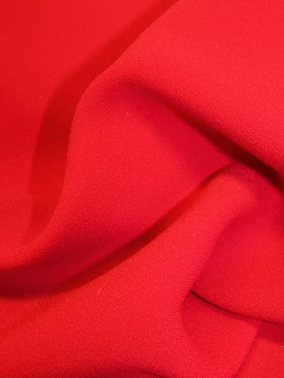 Red Polyester Crepe - Curiosity