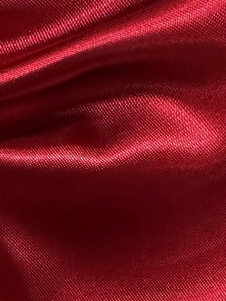 Red Acetate Lining Fabric - Tuscany
