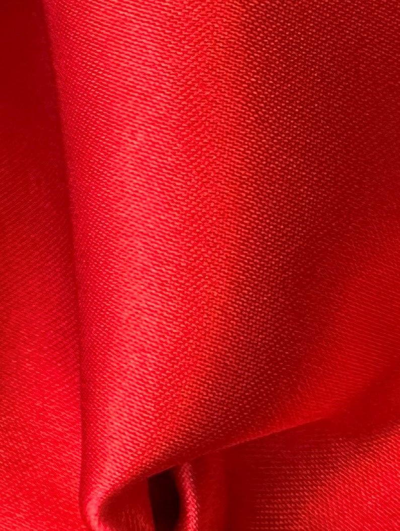 Red Polyester Satin - Flamenco