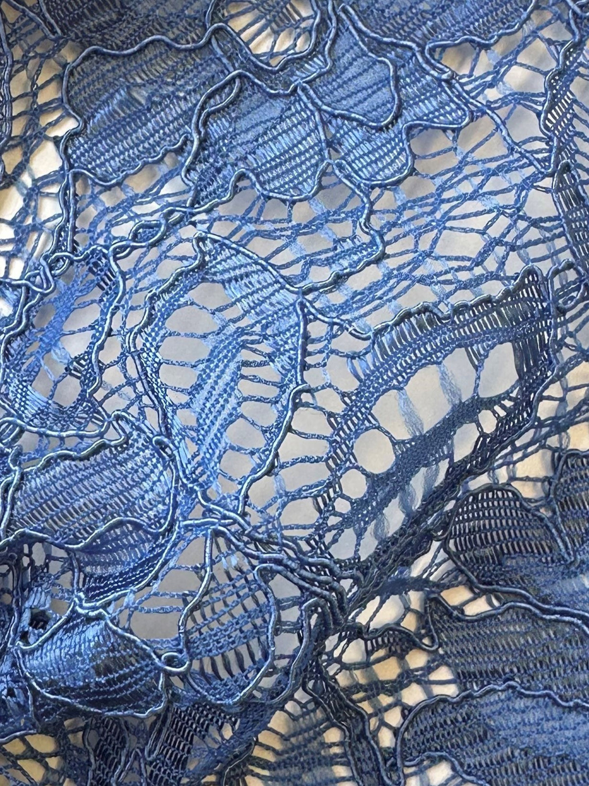 Riviera Blue Corded Lace - Tocca