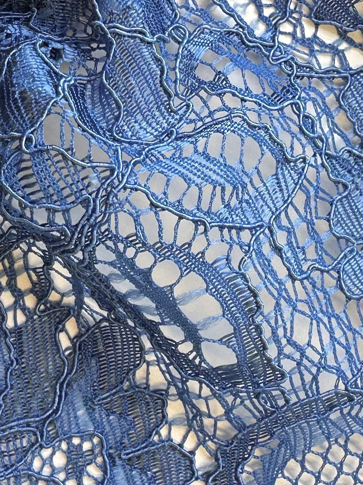Riviera Blue Corded Lace - Tocca