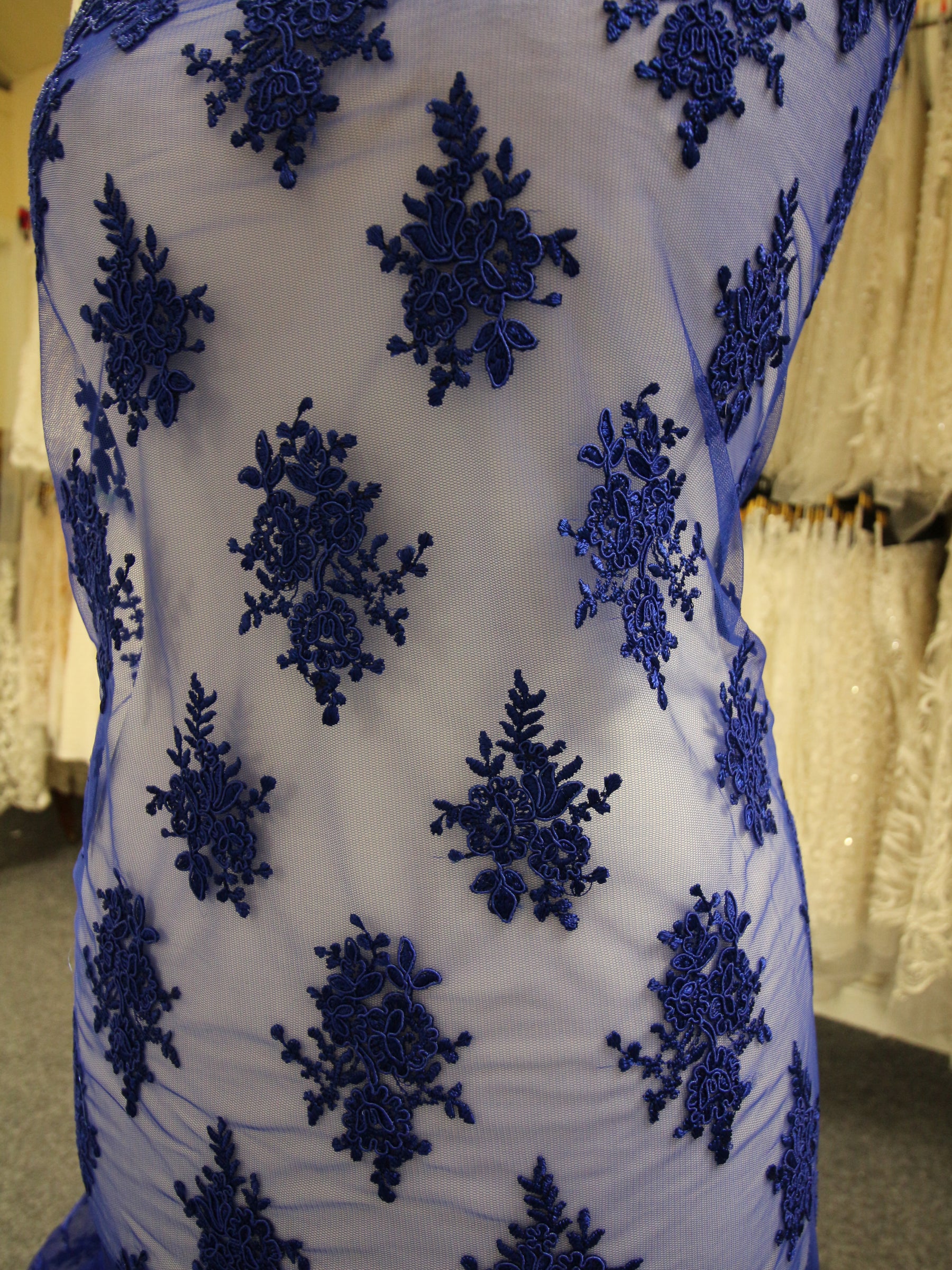 Royal Blue Corded Lace - Janis