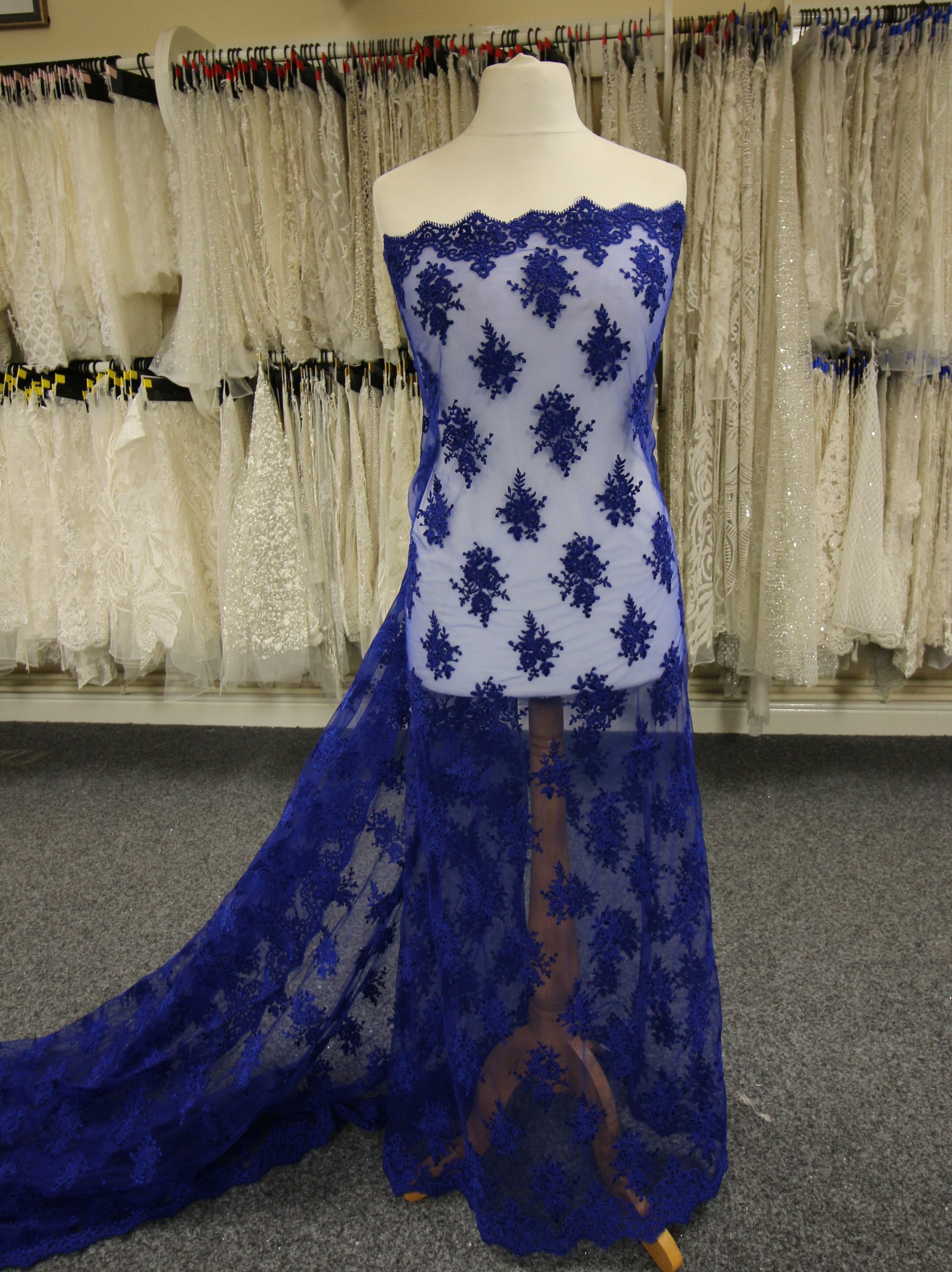 Royal Blue Corded Lace - Janis