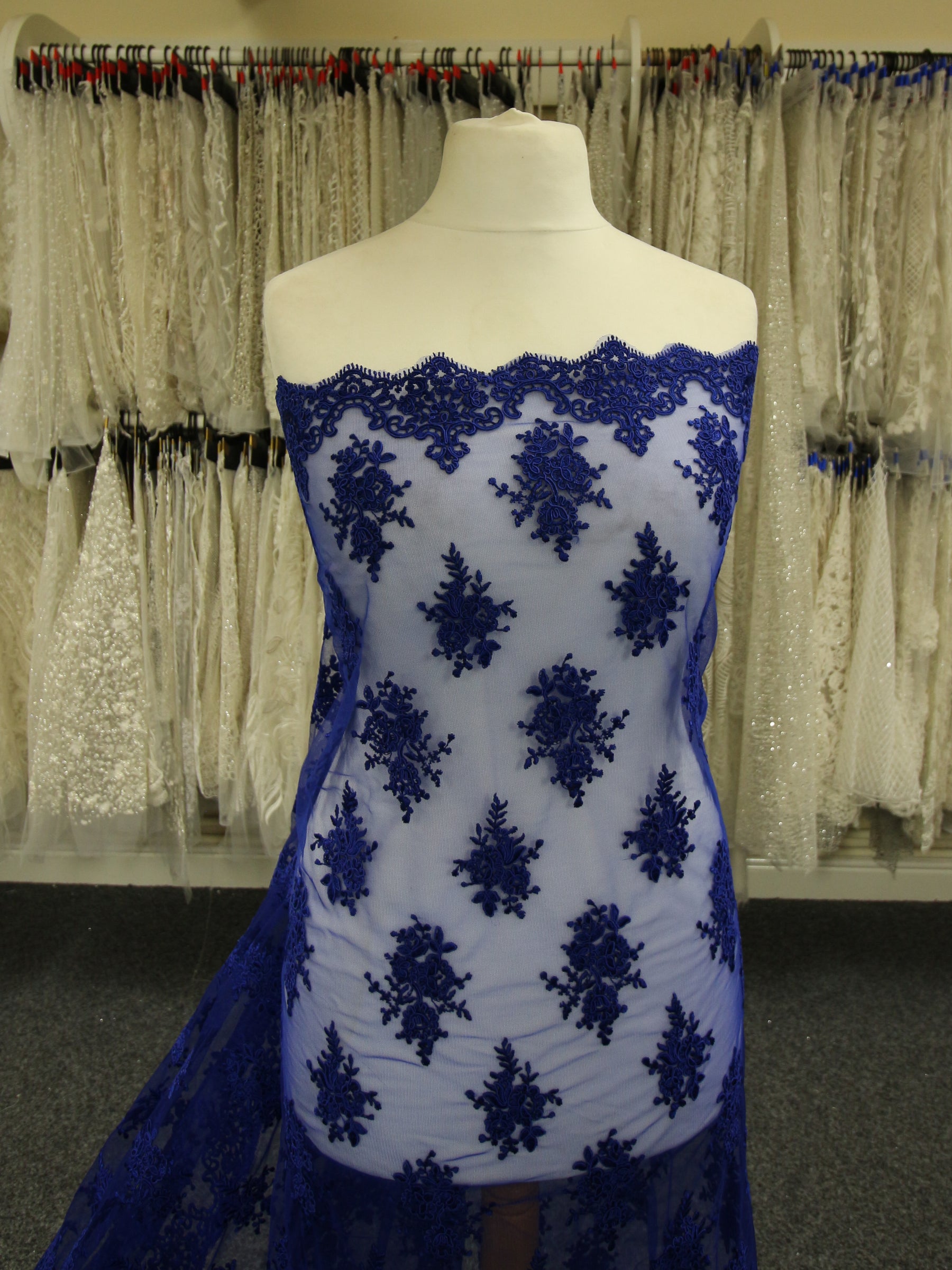 Royal Blue Corded Lace - Janis