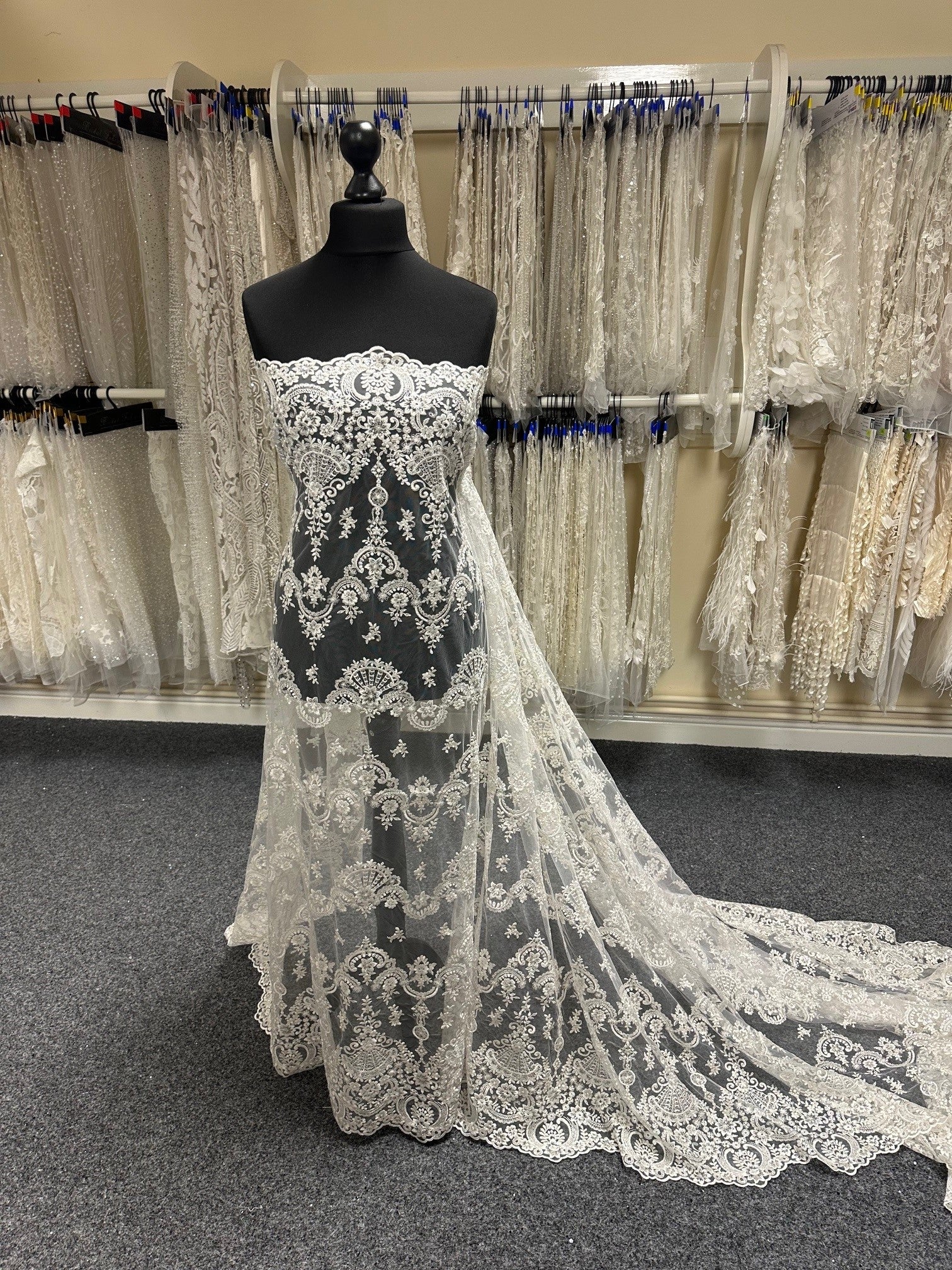 Ivory Embroidered Lace Hayley
