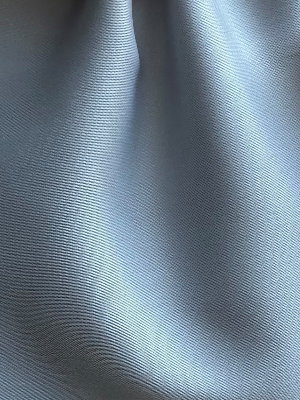 Silver Polyester Stretch Satin - Ukelele