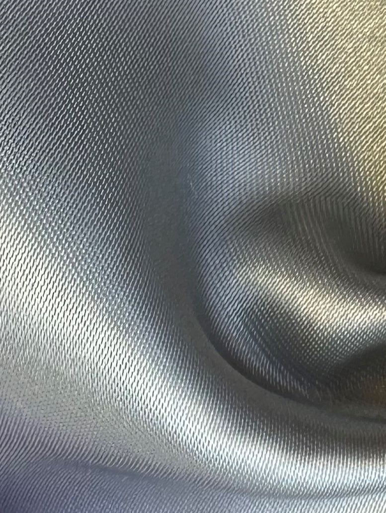 Silver Polyester Satin - Flamenco