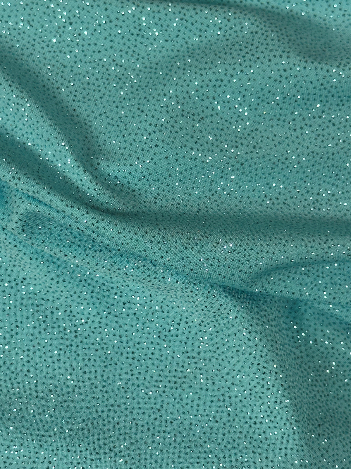 Sky Blue Glitter Jersey Fabric - Daredevil