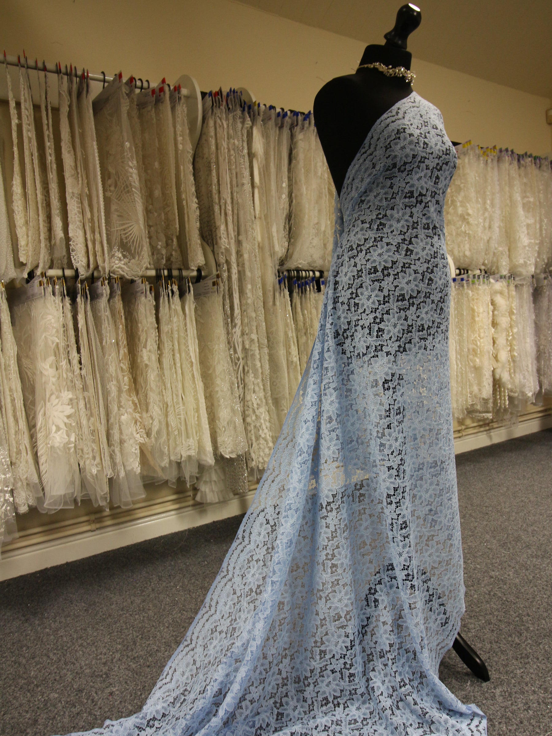 Sky Blue Corded Lace - Shannon