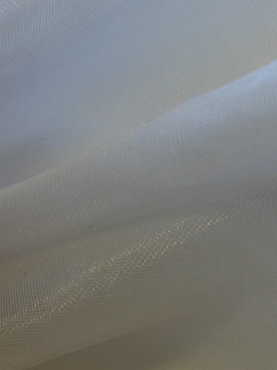 Ivory Polyester Organza - Stardust