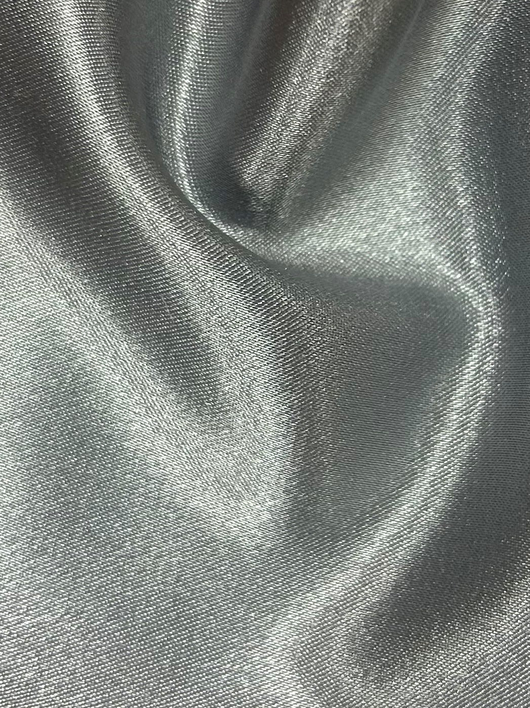 Steel Polyester Stretch Satin - Empathy