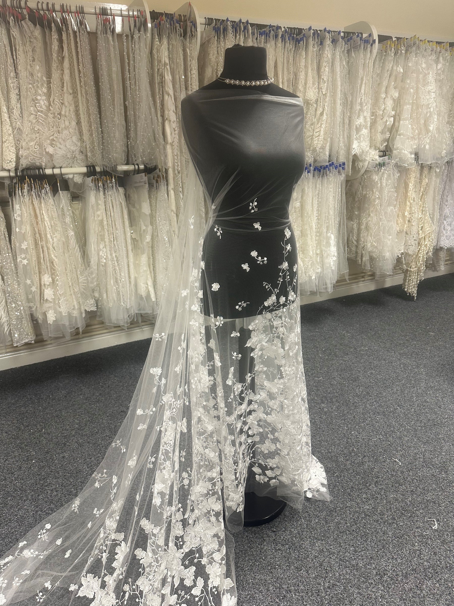 Ivory Italian Embroidered Lace - Styla
