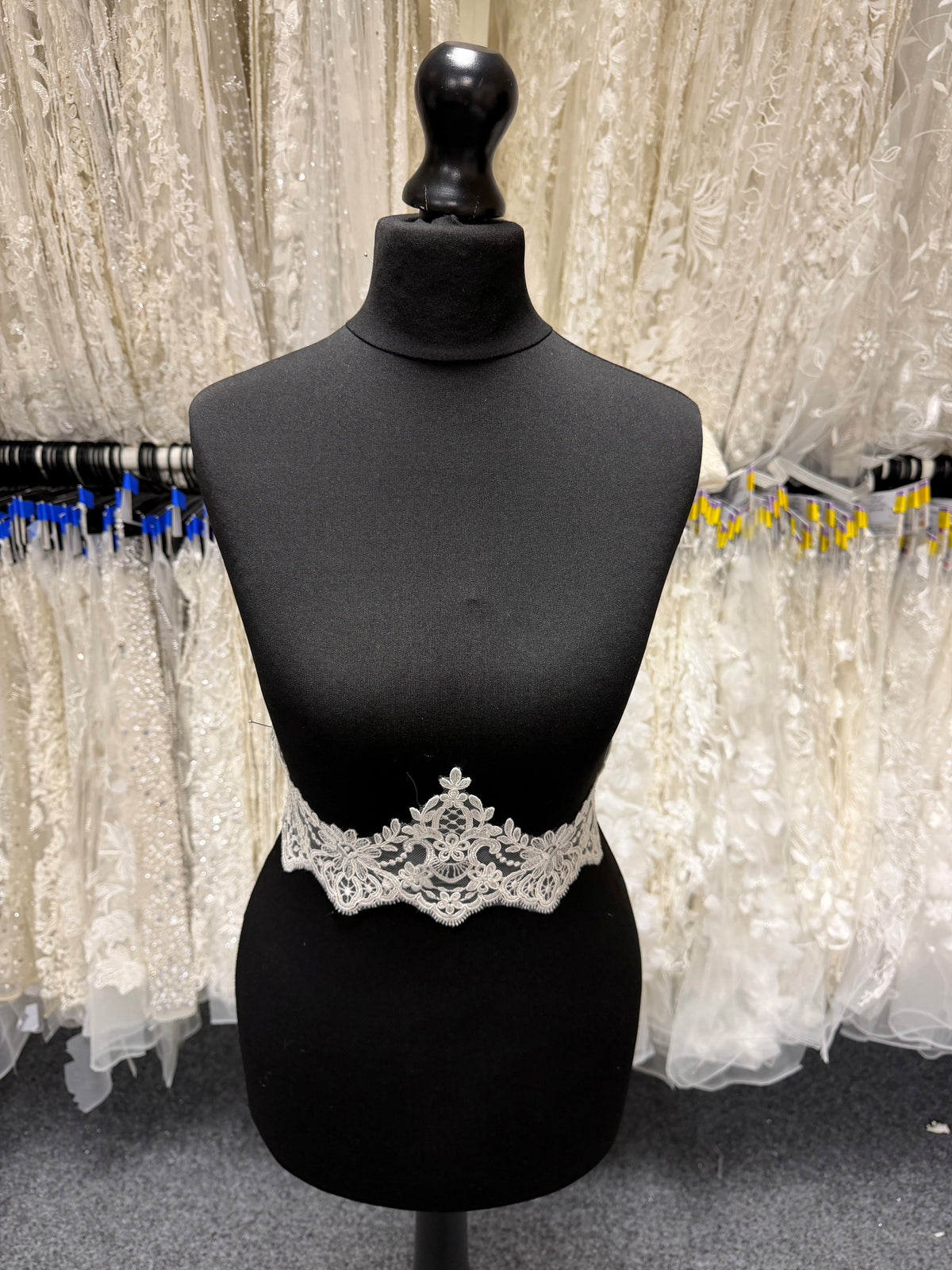 Ivory Embroidered Lace Trim - T668