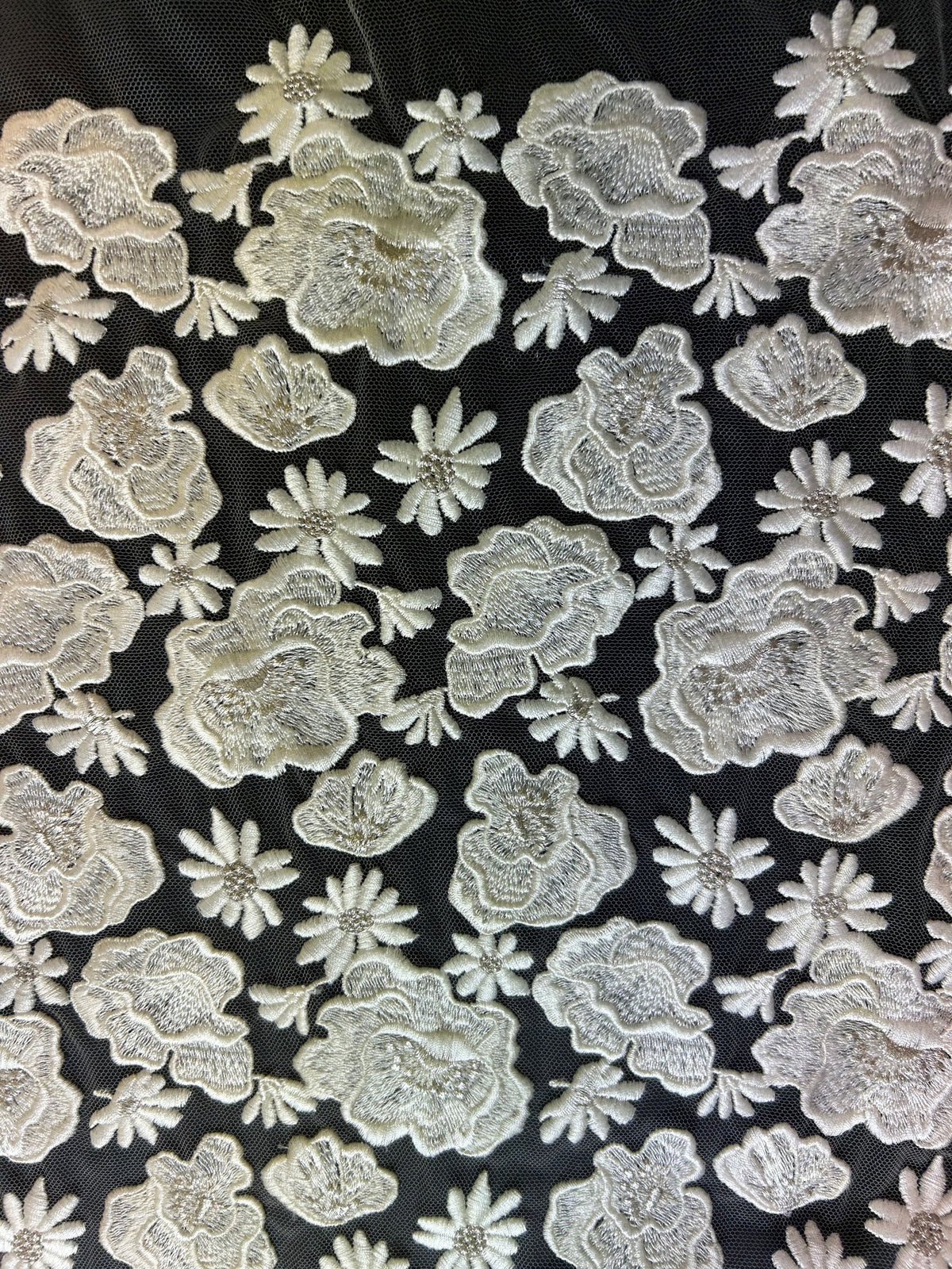 Ivory Embroidered Lace - Thora