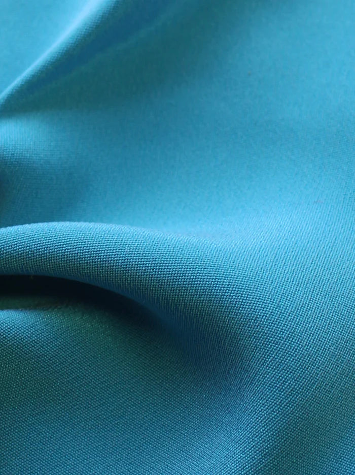 Turquoise Silk Double Crepe - Tantalise